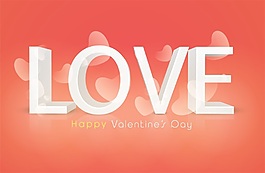 粉色love情人節(jié)愛情矢量背景素材