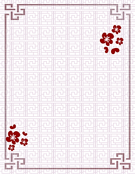 矢量中國風(fēng)古典梅花邊框背景素材