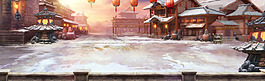 喜慶中式建筑banner背景