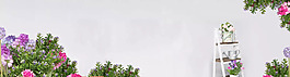 簡(jiǎn)約家居花朵banner背景