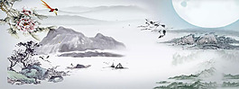 中國(guó)風(fēng)夢(mèng)幻淘寶全屏banner背景