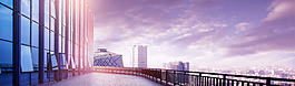 城市大廈建筑淘寶全屏banner背景