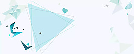 簡約幾何清新淘寶全屏banner背景