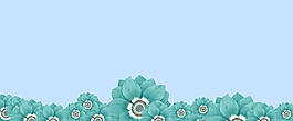 簡約花朵清新淘寶全屏banner背景