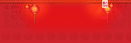 紅色簡約燈籠淘寶全屏banner背景