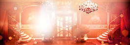 紅色大氣夢幻淘寶全屏banner背景