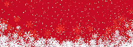 紅色冬季夢幻雪花淘寶全屏banner背景