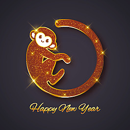 中國傳統(tǒng)春節(jié)新年猴年矢量設計素材