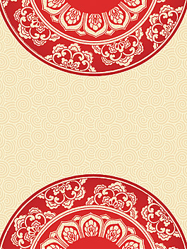 矢量中國風(fēng)復(fù)古新年春節(jié)背景