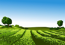 卡通風(fēng)景插畫矢量素材
