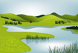 自然風(fēng)景矢量素材