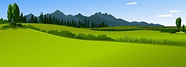 空闊草原風(fēng)景矢量素材