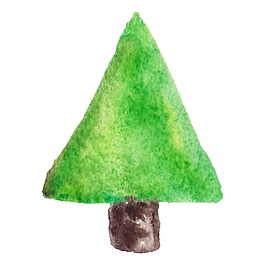 抽象卡通圣誕樹矢量素材