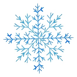 正方形卡通圣誕雪花矢量素材