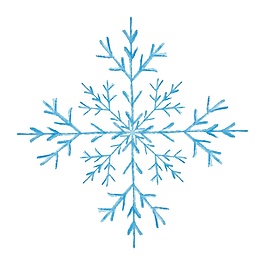 晶體卡通圣誕雪花矢量素材