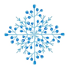 藍(lán)色卡通圣誕雪花矢量素材