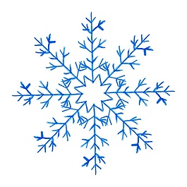五角星卡通圣誕雪花矢量素材