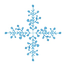 漂亮卡通圣誕雪花矢量素材
