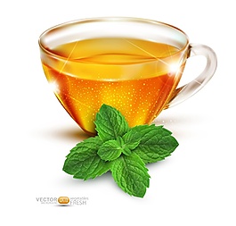 茶葉茶杯矢量素材