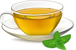 蜂蜜茶葉玻璃杯矢量素材