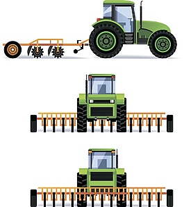 交通工具叉車矢量素材