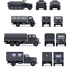 交通工具深藍(lán)色矢量素材