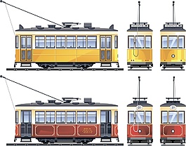 交通工具電車矢量素材