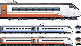 火車交通工具矢量素材