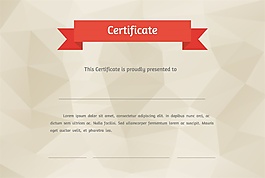 典雅現(xiàn)代認證書矢量素材