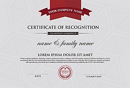 高端典雅現(xiàn)代認證書矢量素材