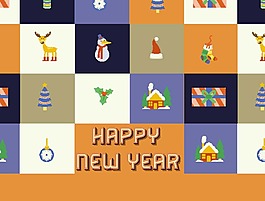 紫色卡通圣誕卡片矢量素材