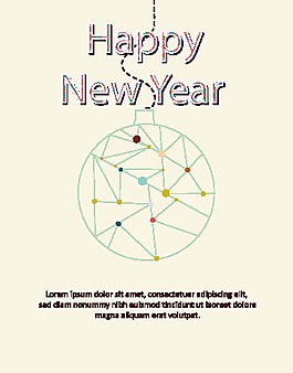 卡通經(jīng)典圣誕卡片矢量素材