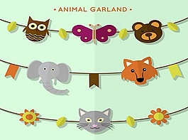 動物掛件矢量素材