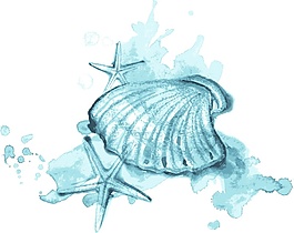 水底夏日海洋生物元素