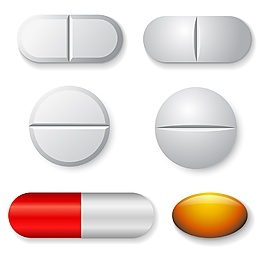 藥丸藥片相關(guān)矢量素材