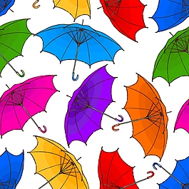 雨傘圖案矢量素材