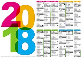 2018日歷矢量素材