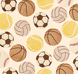 創(chuàng)意球類無縫背景矢量
