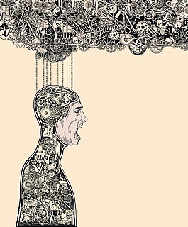 思想行動機械化概念插畫