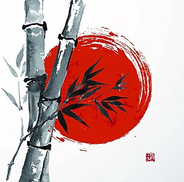 竹子與太陽矢量合集
