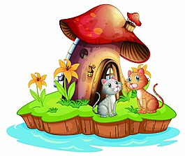 卡通童話森林