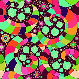 幾何圖形組合矢量古典花紋矢量素材