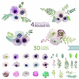精美花卉矢量素材