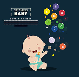 兒童baby和氣球背景