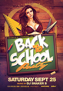 backtoschool國外創(chuàng)意歐美風(fēng)酒吧宣傳海報(2)