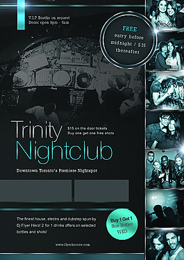 Trinity-Nightclub國外創(chuàng)意歐美風(fēng)酒吧宣傳海報宣傳單頁