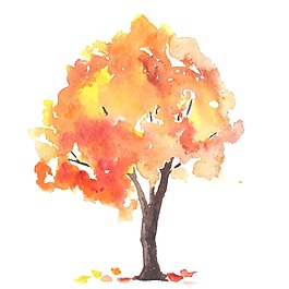 矢量插畫紅色風(fēng)景素材