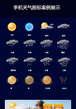 天氣圖標icon控件設計