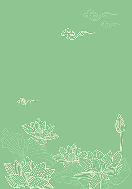 矢量古風(fēng)水墨蓮花禪文化背景