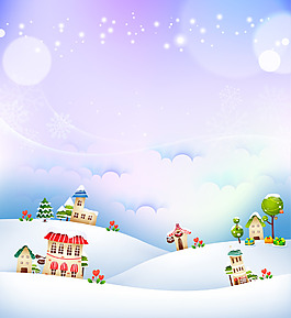 冬天雪景背景圖片